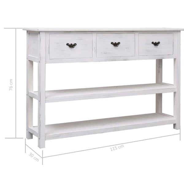 Vidaxl Sideboard Antique White 115X30x76 Cm Wood Sideboards & Buffets