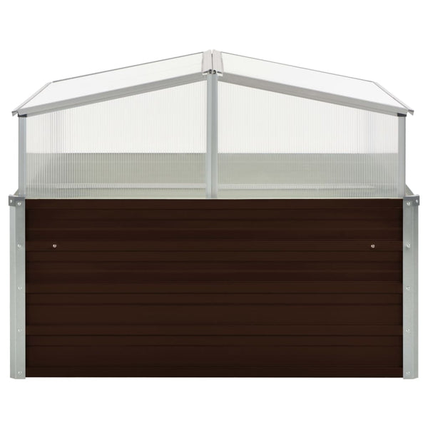 Greenhouse Brown 100X100x85 Cm Galvanised Steel Greenhouses