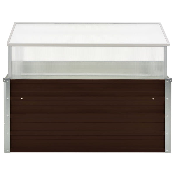 Greenhouse Brown 100X100x85 Cm Galvanised Steel Greenhouses