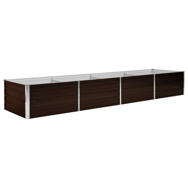 Vidaxl Garden Raised Bed Brown 320X80x45 Cm Galvanised Steel Raised Garden Beds