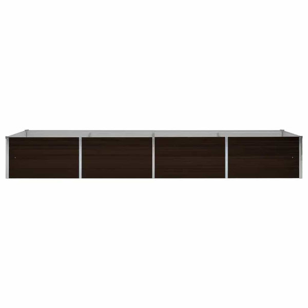 Vidaxl Garden Raised Bed Brown 320X80x45 Cm Galvanised Steel Raised Garden Beds