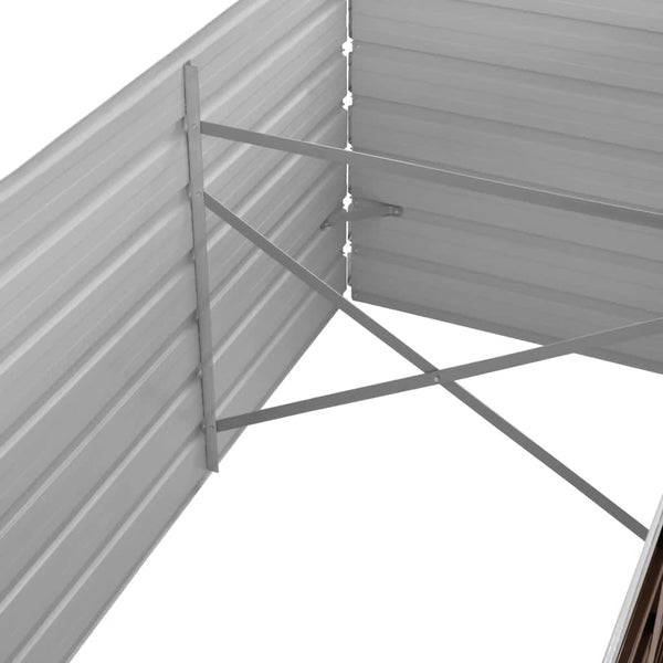 Vidaxl Garden Raised Bed Brown 320X80x45 Cm Galvanised Steel Raised Garden Beds