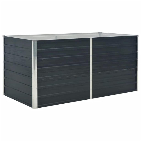 Vidaxl Raised Garden Bed Anthracite 160X80x77 Cm Galvanised Steel Raised Garden Beds