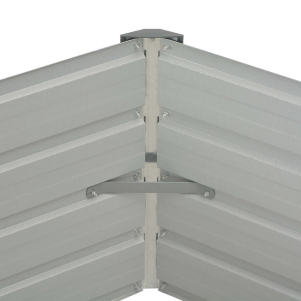 Raised Garden Bed Anthracite 129X129x45 Cm Galvanised Steel Raised Garden Beds