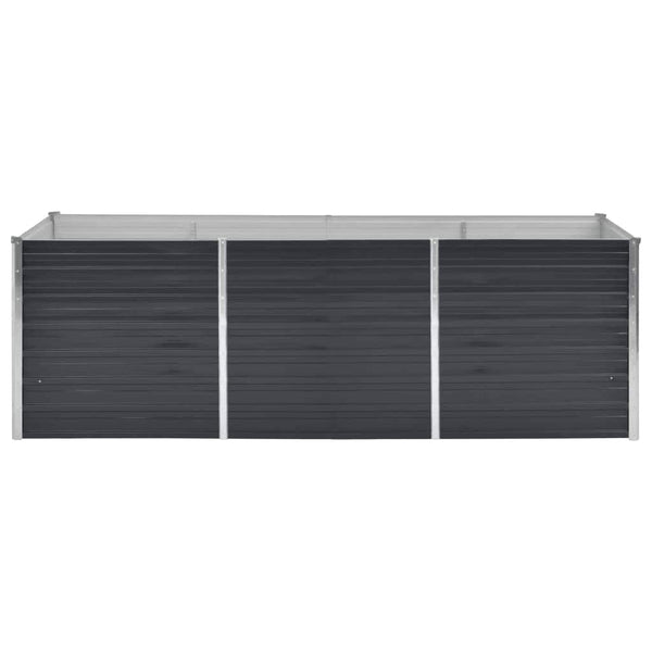 Vidaxl Garden Raised Bed Anthracite 240X80x77 Cm Galvanised Steel Raised Garden Beds
