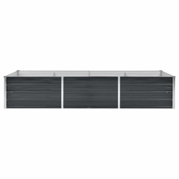 Vidaxl Garden Raised Bed Anthracite 240X80x45 Cm Galvanised Steel Raised Garden Beds
