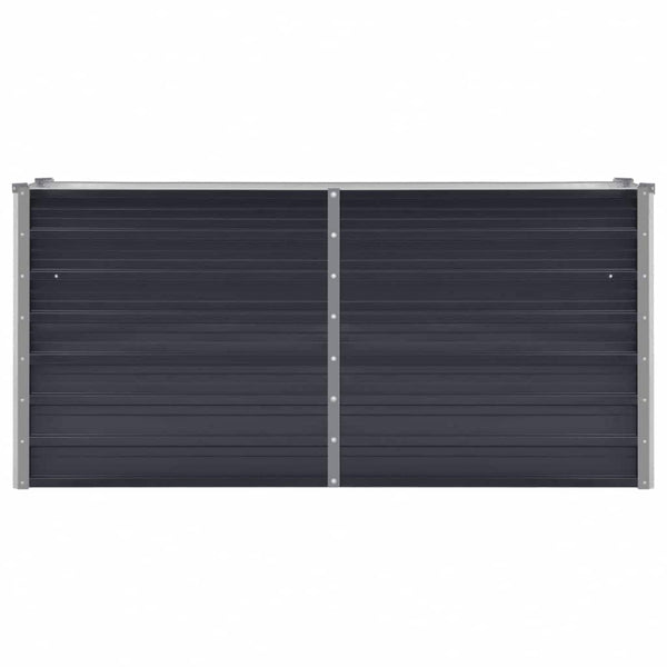Vidaxl Garden Raised Bed Anthracite 160X40x77 Cm Galvanised Steel Raised Garden Beds
