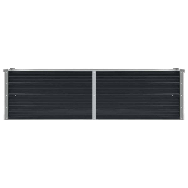 Vidaxl Garden Raised Bed Anthracite 160X40x45 Cm Galvanised Steel Raised Garden Beds