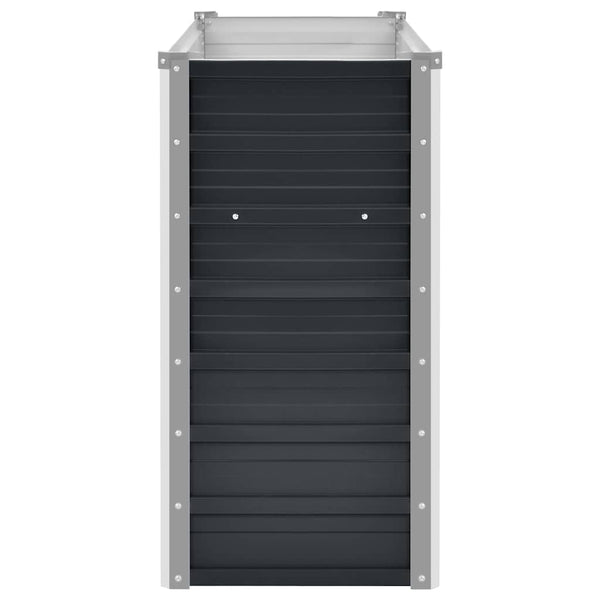 Vidaxl Garden Raised Bed Anthracite 100X40x77 Cm Galvanised Steel Raised Garden Beds