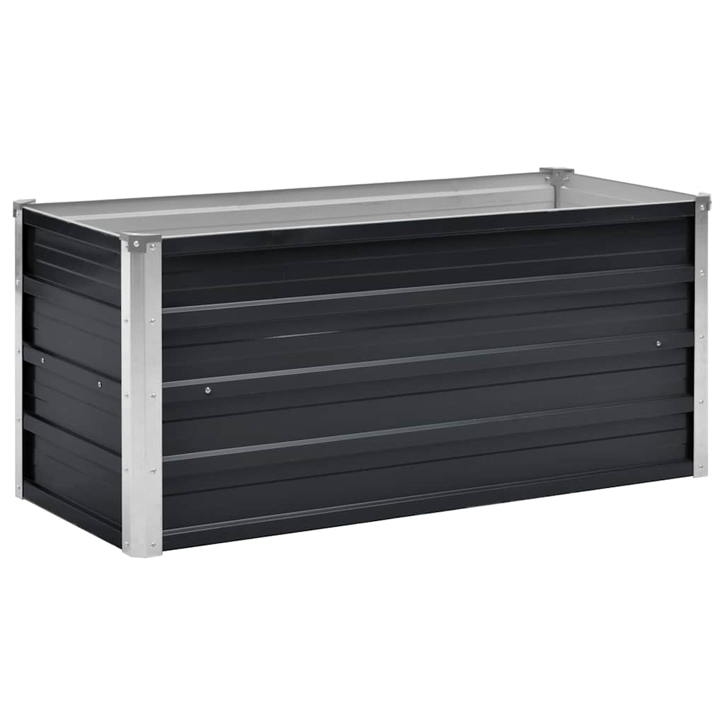 Vidaxl Garden Raised Bed Anthracite 100X40x45 Cm Galvanised Steel Raised Garden Beds