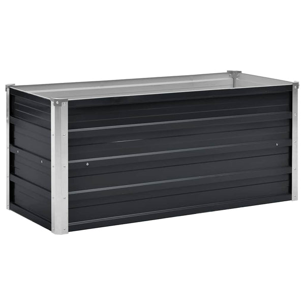 Vidaxl Garden Raised Bed Anthracite 100X40x45 Cm Galvanised Steel Raised Garden Beds