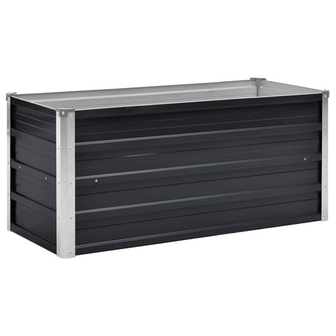 Vidaxl Garden Raised Bed Anthracite 100X40x45 Cm Galvanised Steel Raised Garden Beds