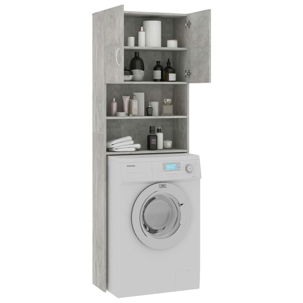 Washing Machine Cabinet Concrete Grey 64X25.5X190 Cm Engineered Wood Cabinets & Cupboards
