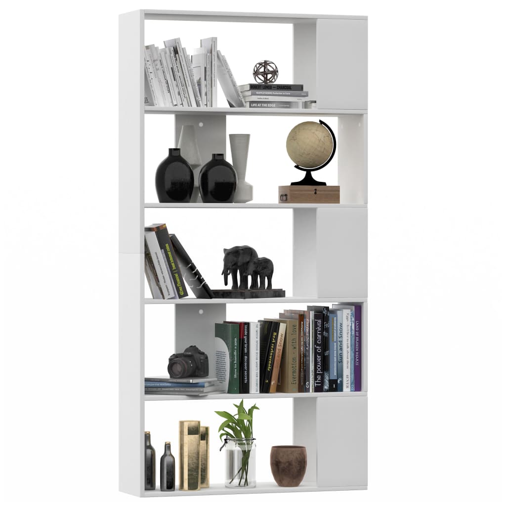 Book Cabinet/Room Divider White 80X24x159 Cm Engineered Wood Bookshelves
