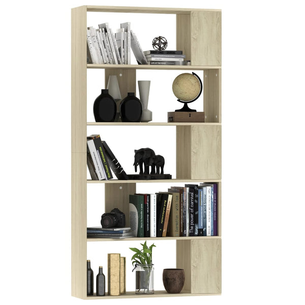Book Cabinet/Room Divider Sonoma Oak 80X24x159 Cm Engineered Wood