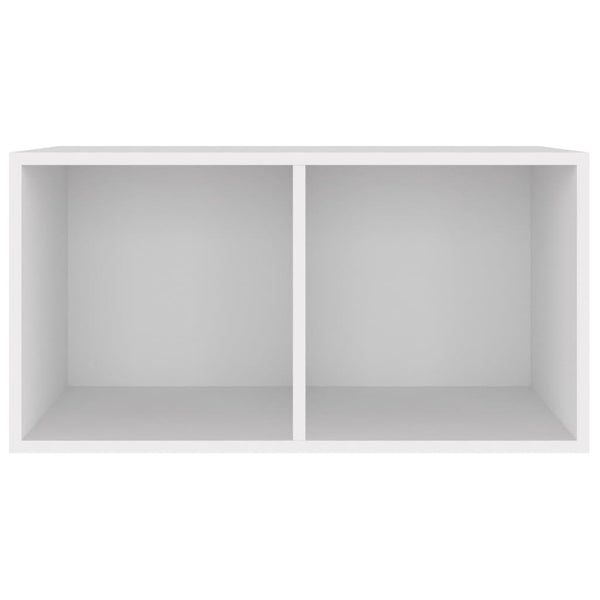 Storage Boxes Vinyl Storage Box White 71X34x36 Cm Engineered Wood