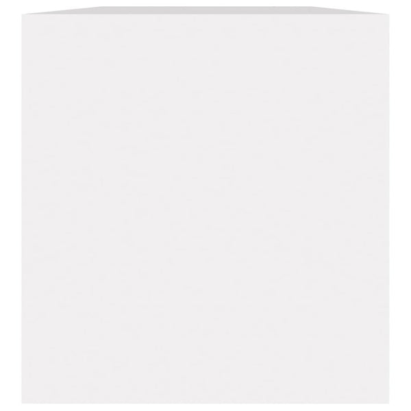 Storage Boxes Vinyl Storage Box White 71X34x36 Cm Engineered Wood