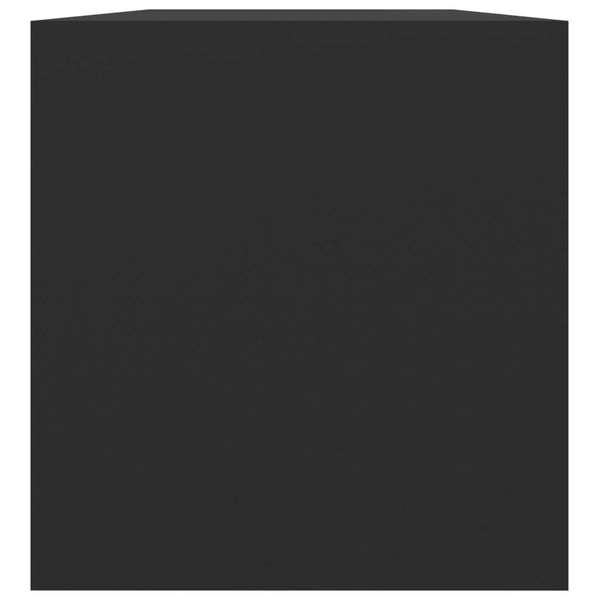 Vinyl Storage Box Black 71X34x36 Cm Engineered Wood Storage Boxes