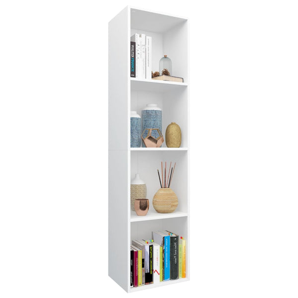 Vidaxl Book Cabinet/Tv White 36X30x143 Cm Engineered Wood Bookshelves