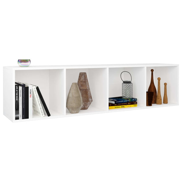 Vidaxl Book Cabinet/Tv White 36X30x143 Cm Engineered Wood Bookshelves