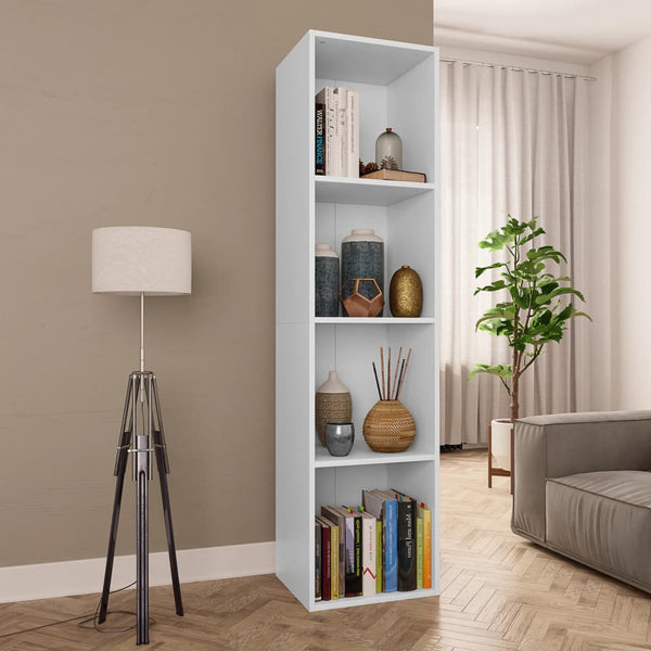 Vidaxl Book Cabinet/Tv White 36X30x143 Cm Engineered Wood Bookshelves