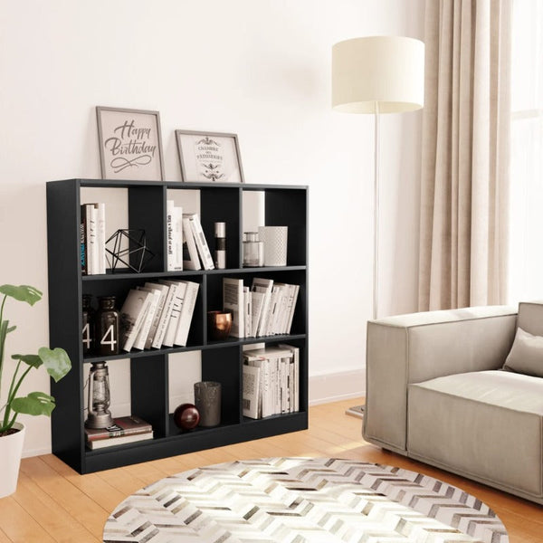 Bookshelves Book Cabinet Black 97.5X29.5X100 Cm Engineered Wood