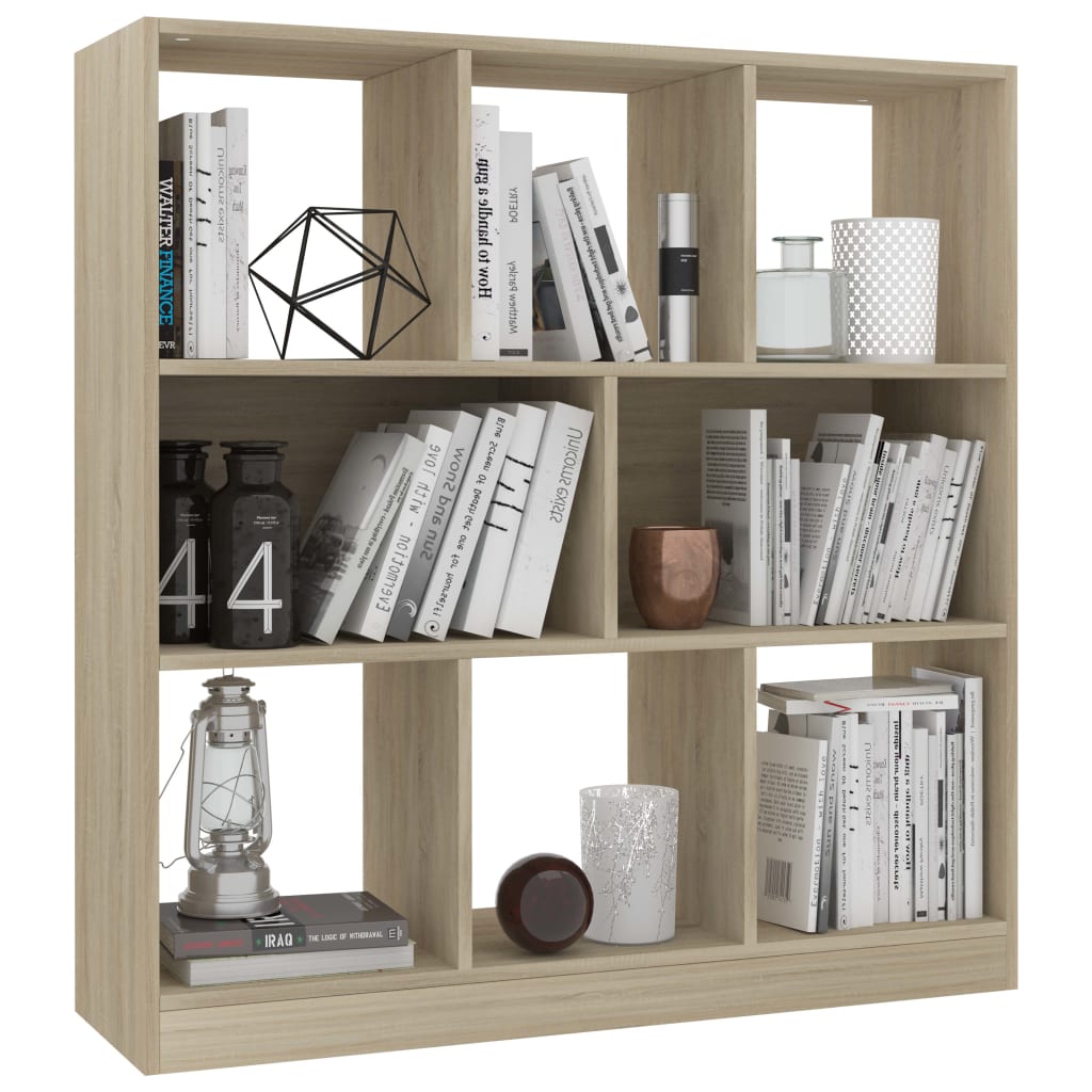 Book Cabinet Sonoma Oak 97.5X29.5X100 Cm Engineered Wood Bookshelves