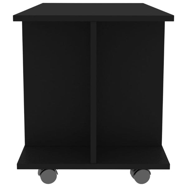 Tv Cabinet With Castors Black 80X40x40 Cm Engineered Wood