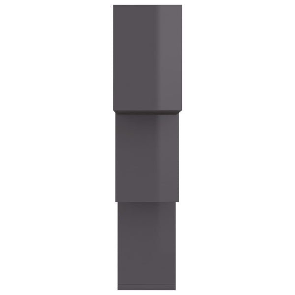 Cube High Gloss Grey 68X15x68 Cm Engineered Wood Wall Shelves