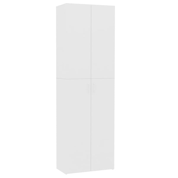 Office Cabinet White 60X32x190 Cm Engineered Wood Filing Cabinets