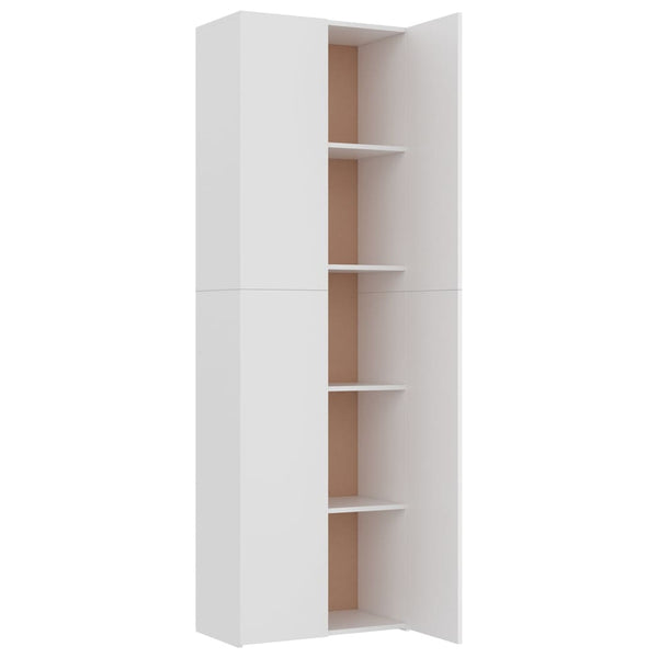 Office Cabinet White 60X32x190 Cm Engineered Wood Filing Cabinets