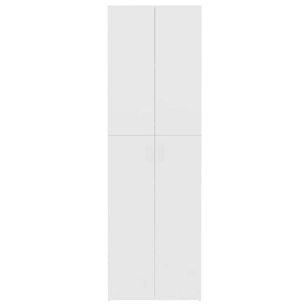 Office Cabinet White 60X32x190 Cm Engineered Wood Filing Cabinets