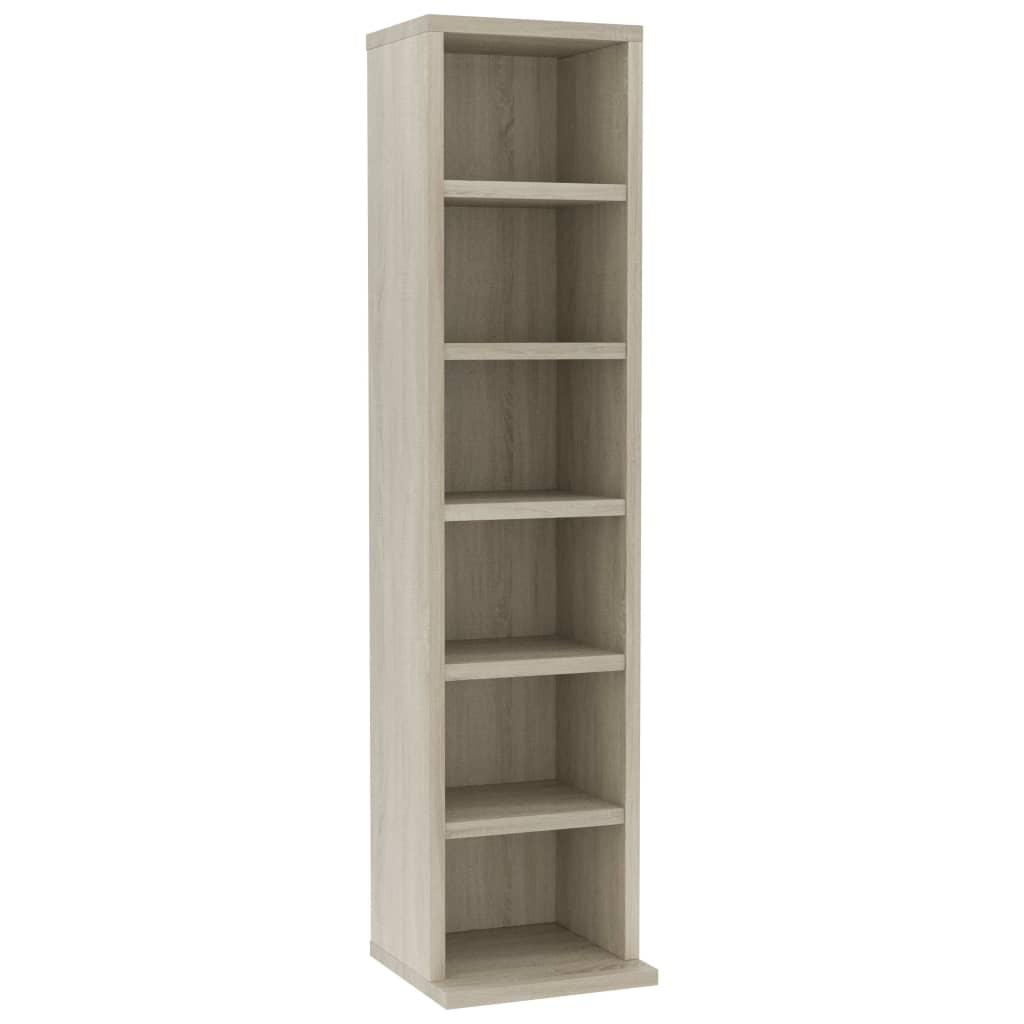 Cd Cabinet Sonoma Oak 21X20x88 Cm Engineered Wood Cd & Video Racks