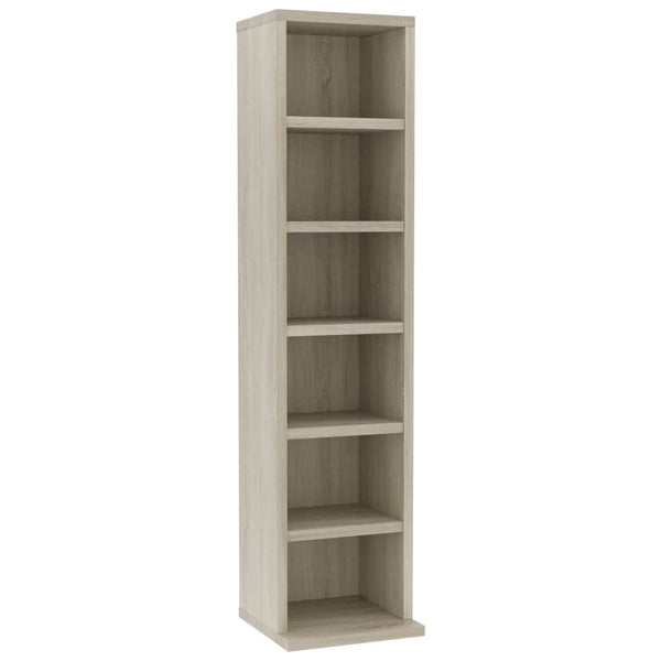Cd Cabinet Sonoma Oak 21X20x88 Cm Engineered Wood Cd & Video Racks