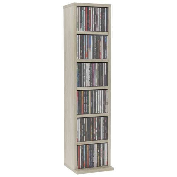 Cd Cabinet Sonoma Oak 21X20x88 Cm Engineered Wood Cd & Video Racks