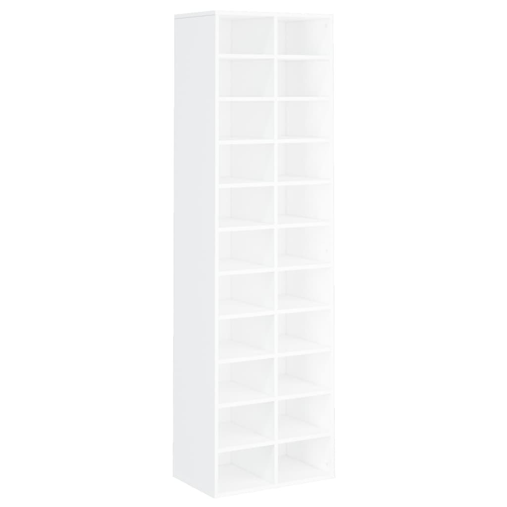 Shoe Cabinet White 54X34x183 Cm Engineered Wood Shoe Cabinets