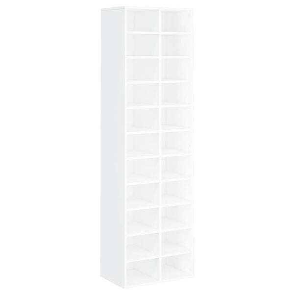 Shoe Cabinet White 54X34x183 Cm Engineered Wood Shoe Cabinets