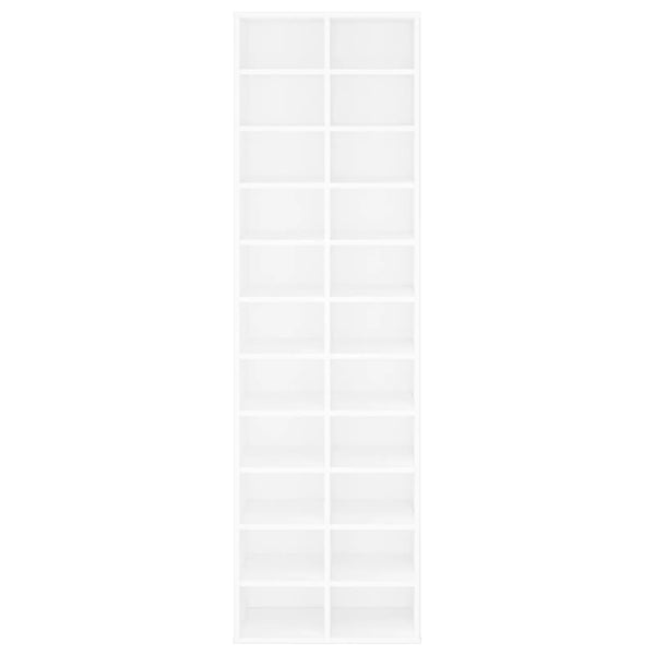 Shoe Cabinet White 54X34x183 Cm Engineered Wood Shoe Cabinets