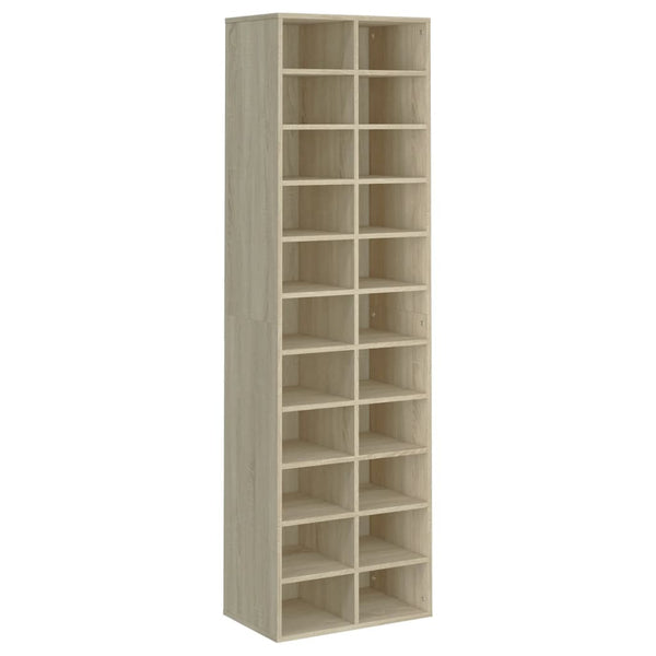 Vidaxl Shoe Cabinet Sonoma Oak 54X34x183 Cm Engineered Wood Shoe Cabinets