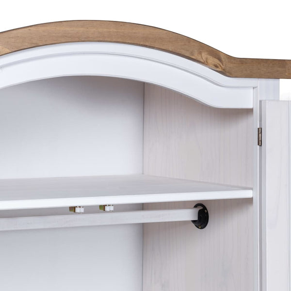 Wardrobe Mexican Pine Corona Range 2 Doors White Closet Organisers