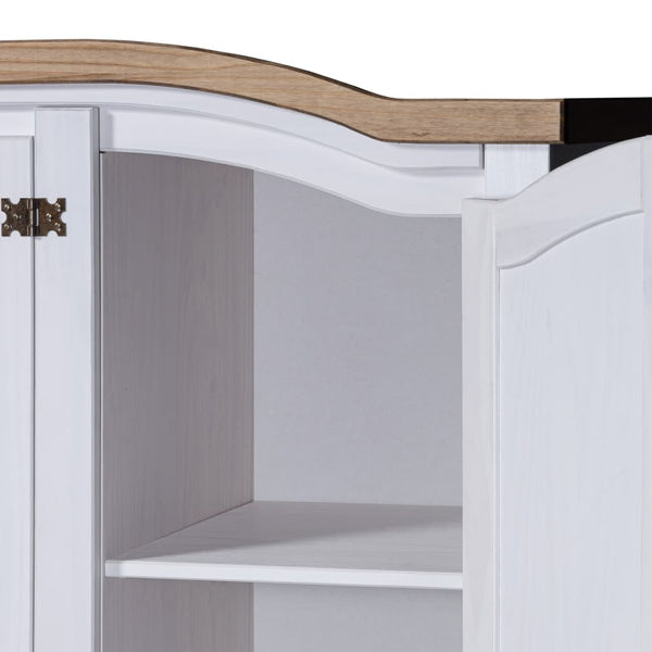 Vidaxl Wardrobe Mexican Pine Corona Range 3 Doors White Closet Organisers