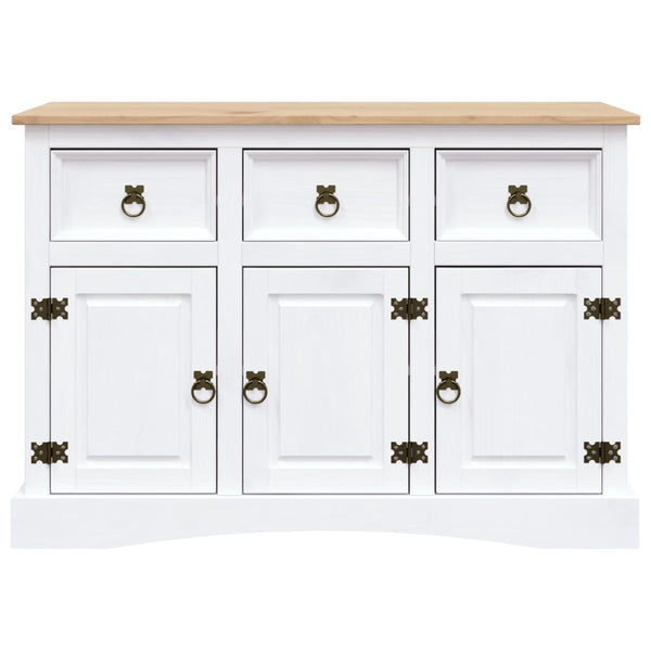 Vidaxl Sideboard Solid Mexican Pinewood Corona Range White 132X43x78 Cm Sideboards & Buffets