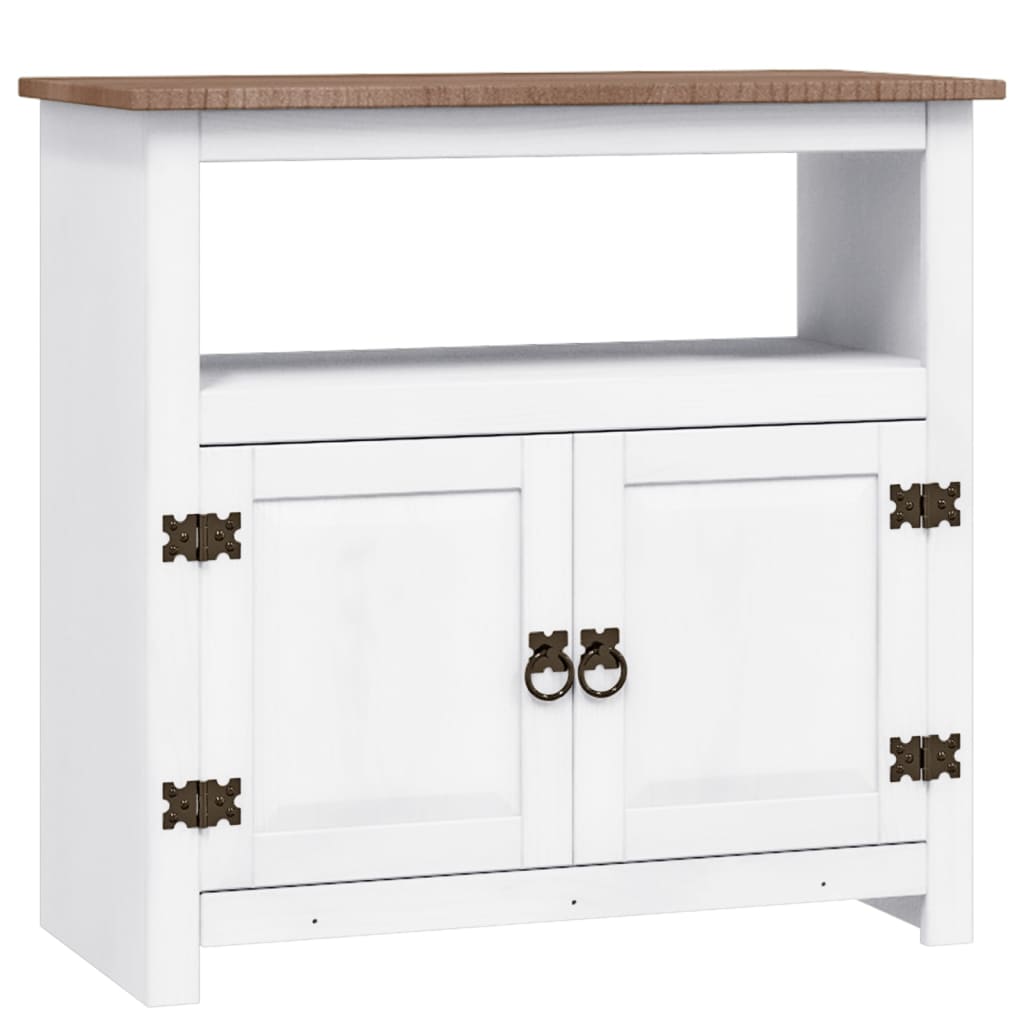 Tv Cabinet Mexican Pine Corona Range White 80X43x78 Cm Tv Stands & Entertainment Units