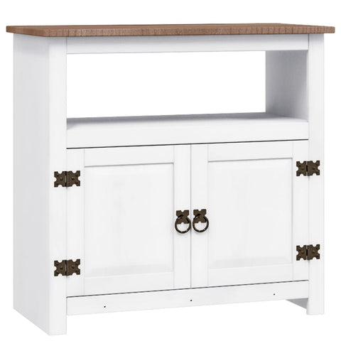 Tv Cabinet Mexican Pine Corona Range White 80X43x78 Cm Tv Stands & Entertainment Units