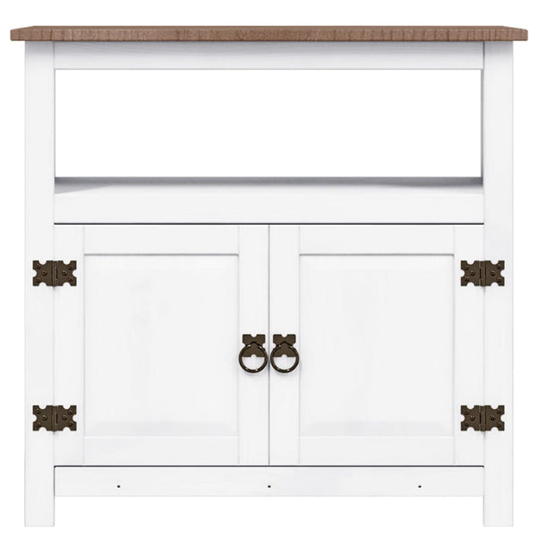 Tv Cabinet Mexican Pine Corona Range White 80X43x78 Cm Tv Stands & Entertainment Units