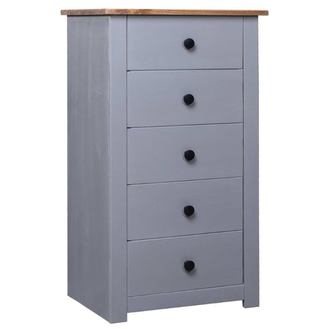Sideboard Grey 46X40x89 Cm Pine Panama Range Sideboards & Buffets