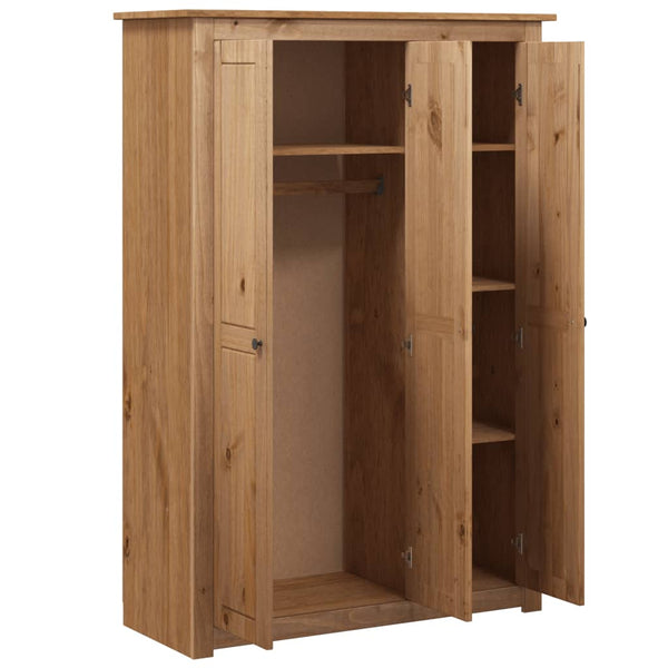 Vidaxl 3 Door Wardrobe 118X50x171.5 Cm Pine Panama Range Wardrobes