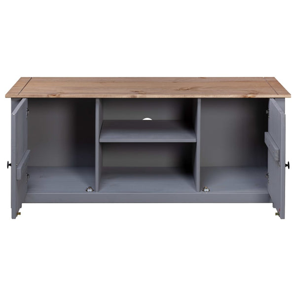Tv Cabinet Grey 120X40x50 Cm Solid Pine Wood Panama Range Tv Stands & Entertainment Units