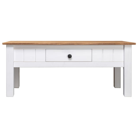 Coffee Table White 100X60x45 Cm Solid Pine Wood Panama Range Tables