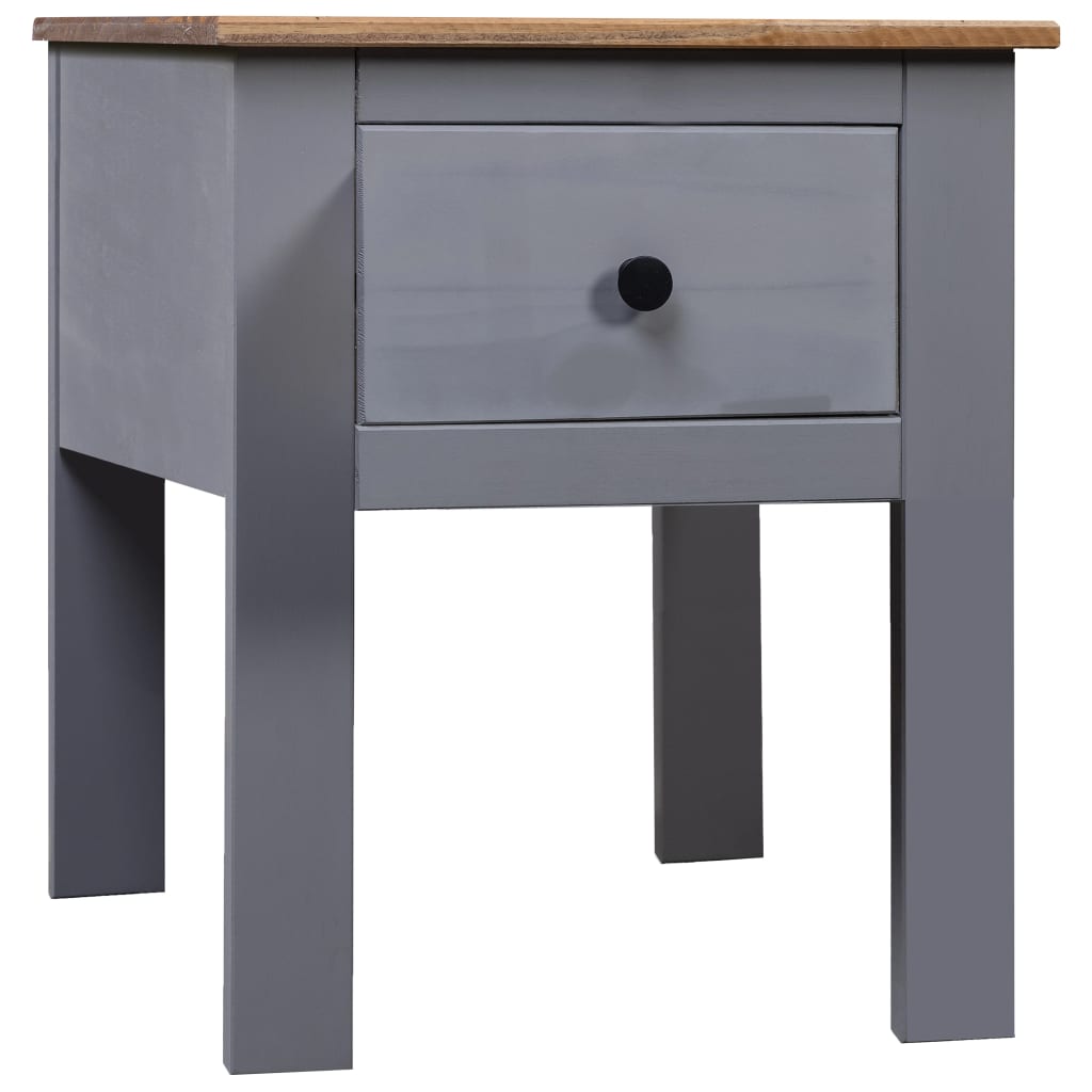 Bedside Cabinet Grey 46X40x57 Cm Pine Panama Range Bedside Tables